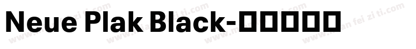 Neue Plak Black字体转换